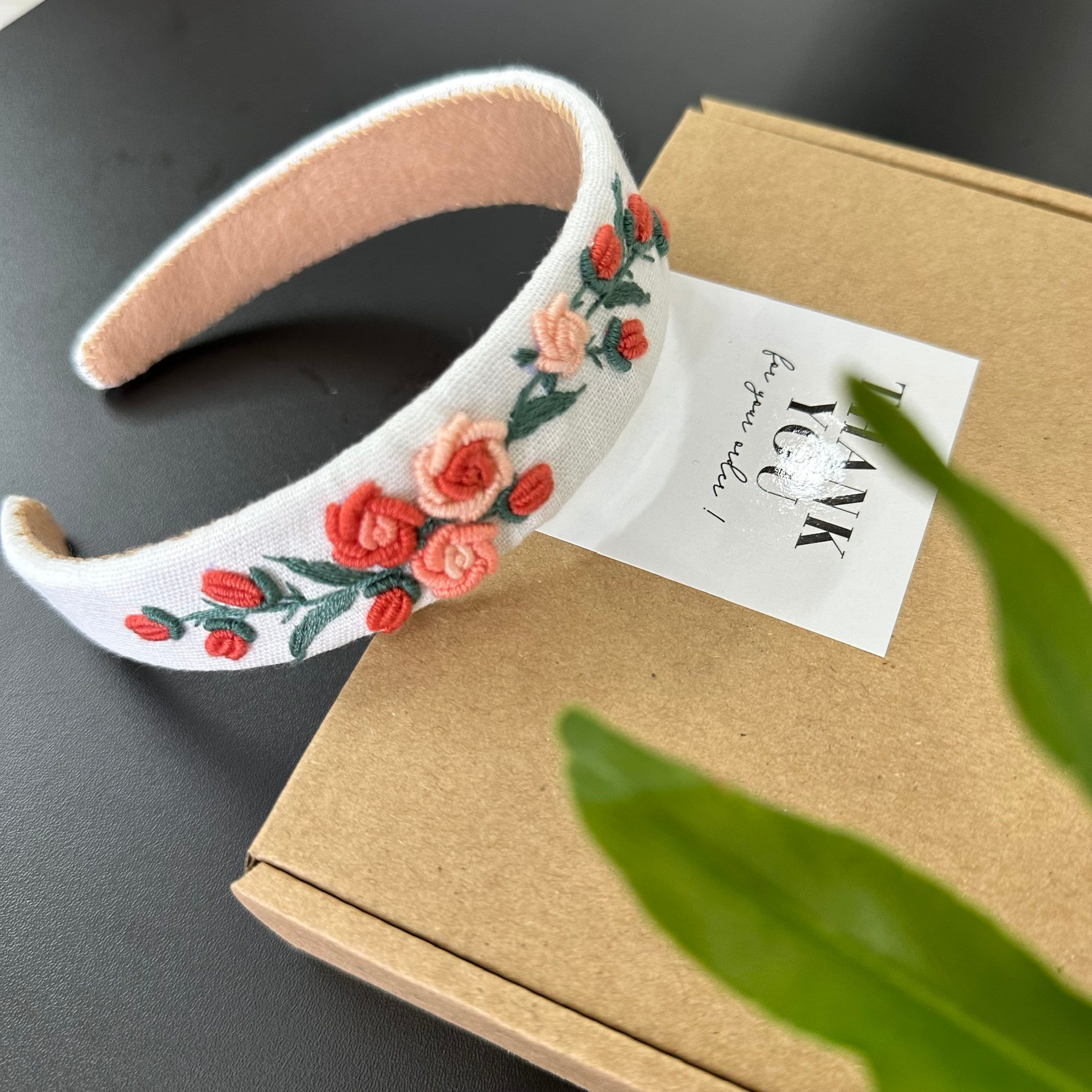 Raspberry Linen Headband