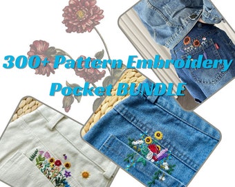 WHOLE SHOP BUNDLE!!! 300+ Pattern Embroidery Pocket Bundle, Beginner Embroidery, Botanical Embroidery Designs, Christmas gift, Gift For Her
