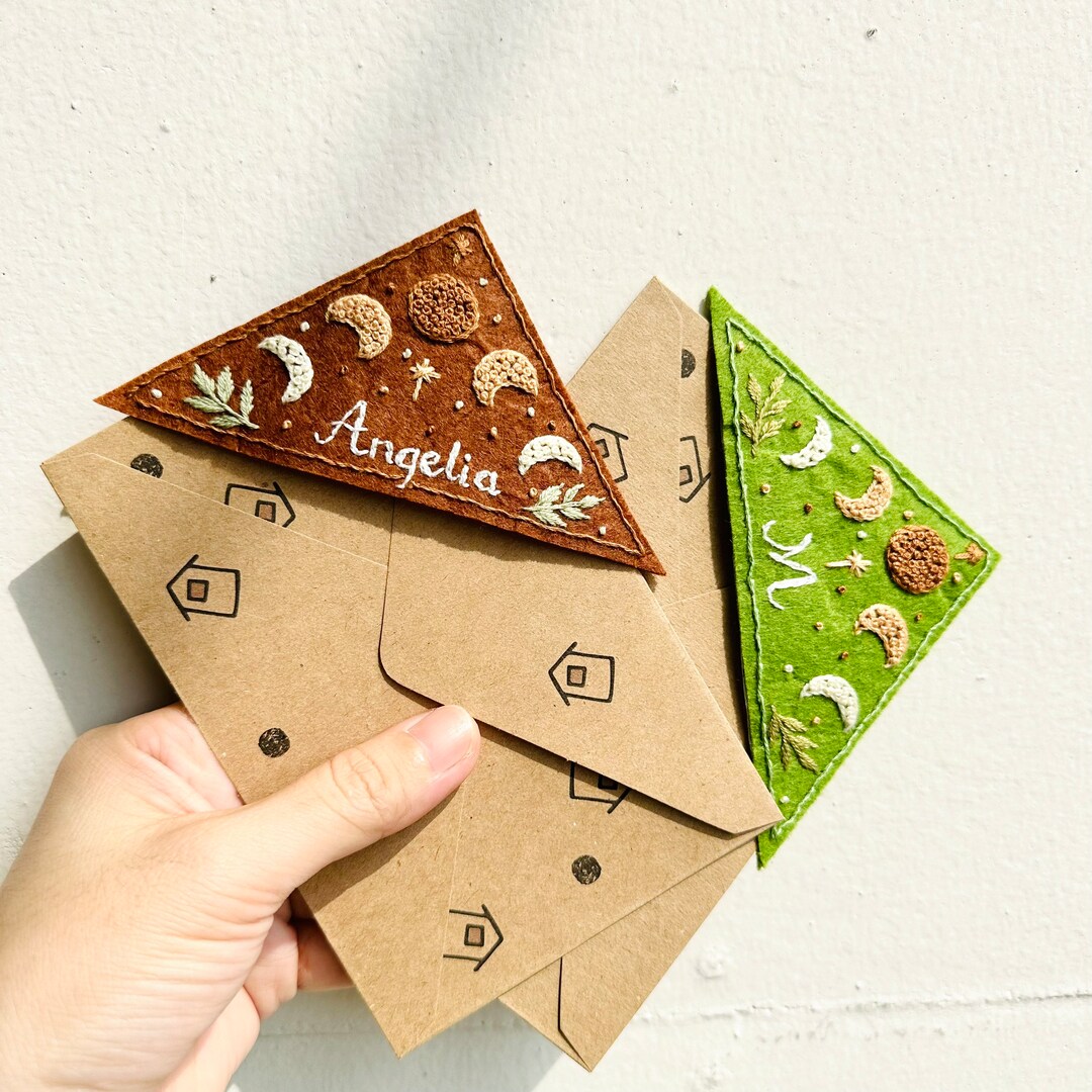 Embroidery Corner Bookmark Personalized Corner Bookmark Handmade Corner