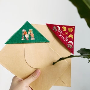 Personalized Magnetic Felt Bookmark, Personalized Corner Bookmark, Handmade Corner Bookmarks, Unique Bookmarks for Readers, Christmas Gift