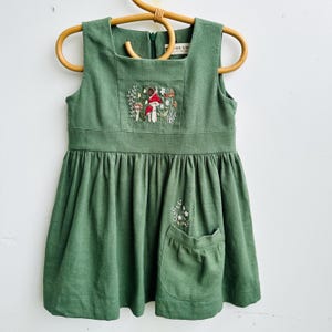 Custom Embroidered Dress for Girls | Girls Soft Linen Dress | Toddler Linen Dress | 1st Birthday Girl Dress | Kids Clothing | Christmas gift