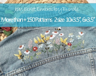 Plus de 150 motifs de broderie BUNDLE !! Collection florale, motif de broderie PDF, offre groupée de broderie à la main, motifs floraux PDF numérique