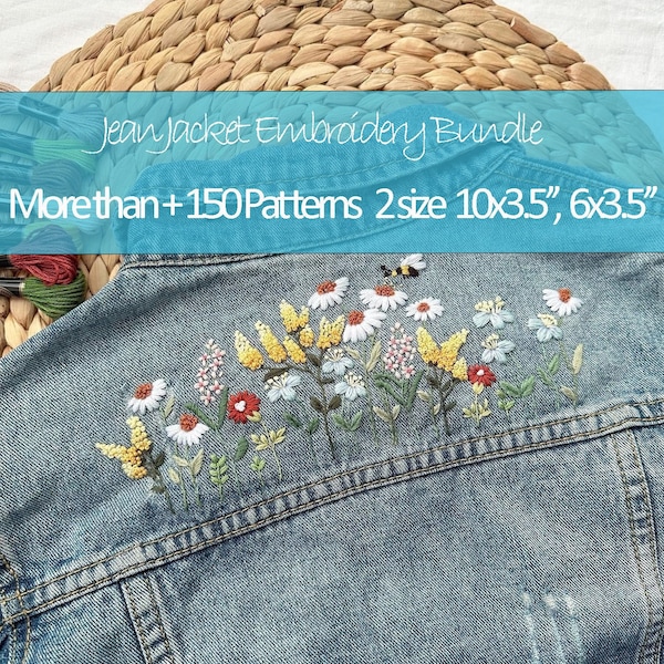 150+ Embroidery Patterns BUNDLE!! Floral Collection, PDF Embroidery Pattern, Hand Embroidery Bundle Deal, Floral designs Digital PDF