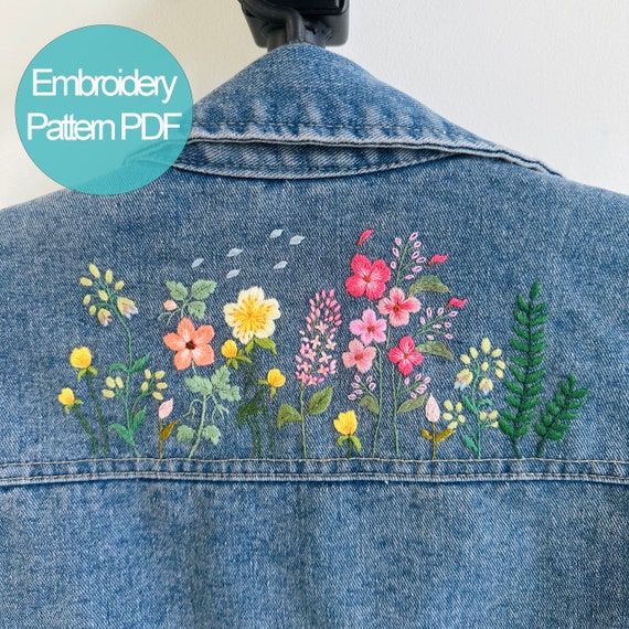 ワイルドフラワー スティックアンドステッチ刺繍 PDF ジャケット 