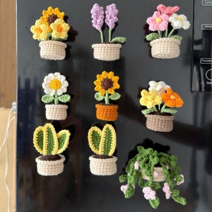 Fridge Magnet Set Sunflower Wool | Cute Fridge Decor | Kitchen Decor Gift | Refrigerator Magnet | Nature Lover Gift Idea | Christmas Gift image 9