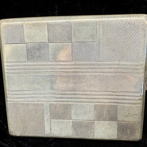 スターリングシルバーカードケース 1905年 バーミンガム イギリス 幾何学模様