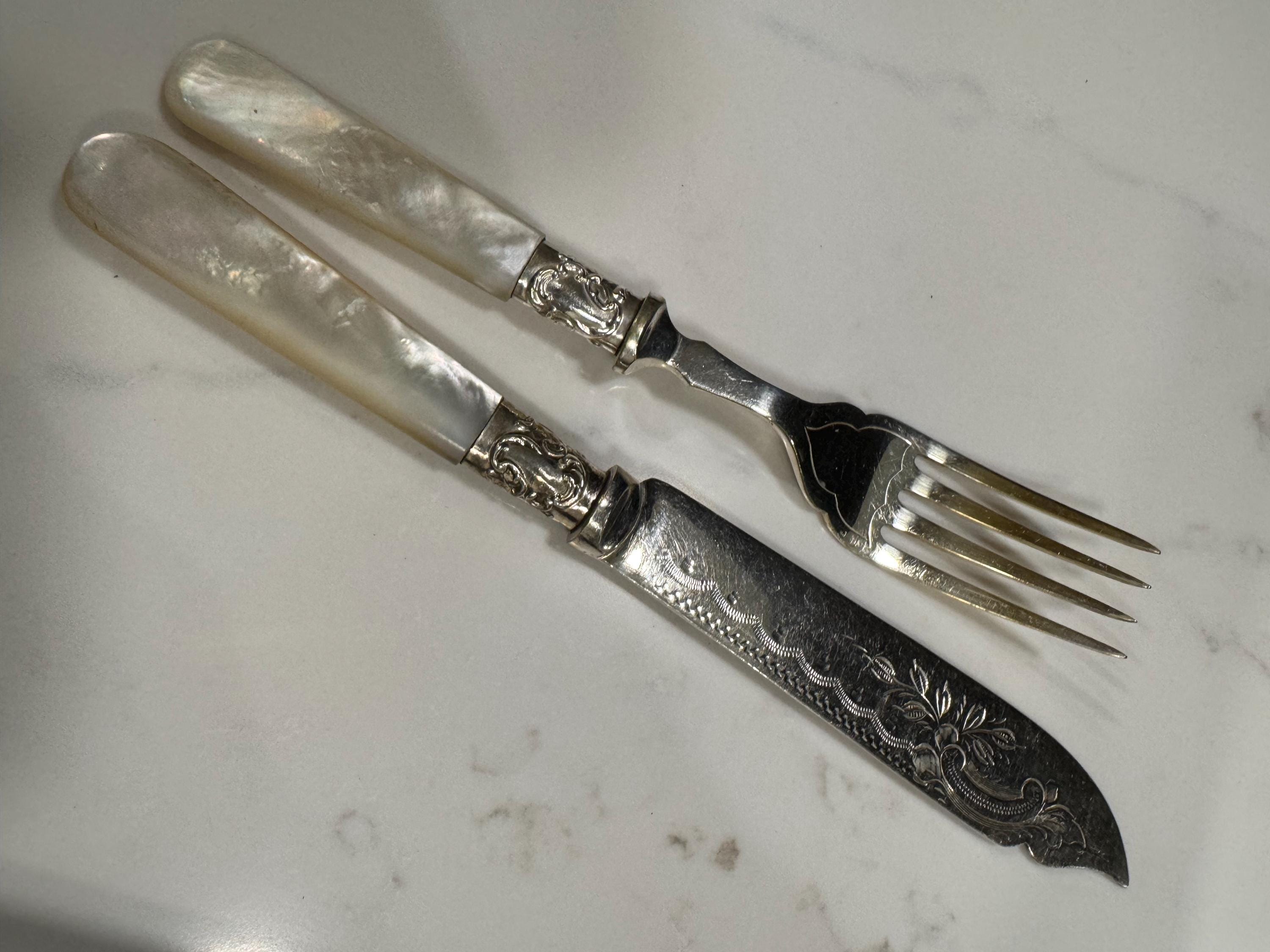 Mother Of Pearl Seafood Pick Set