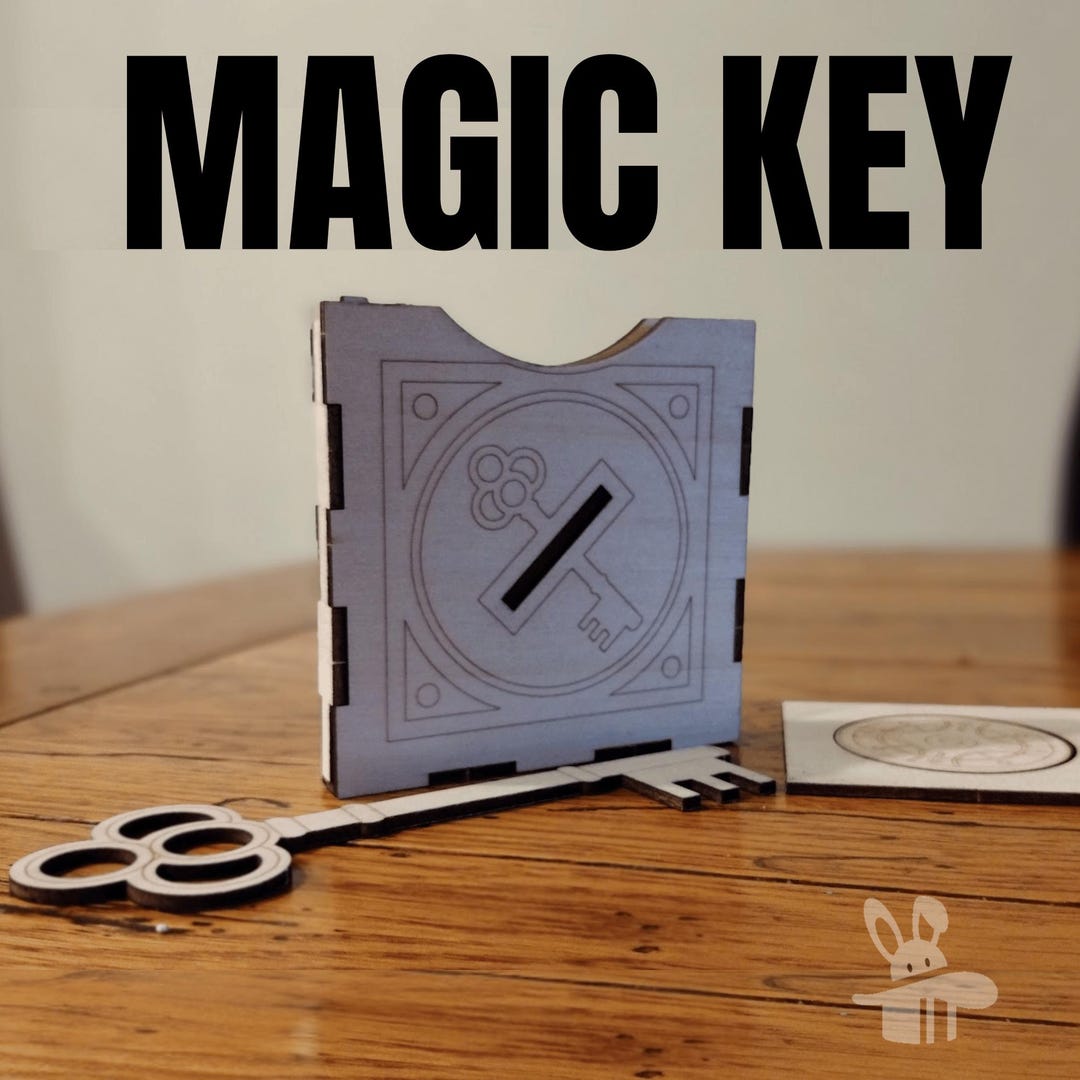 Wooden Key Through Wooden Coin Laser Cut Magic Trick Etsy