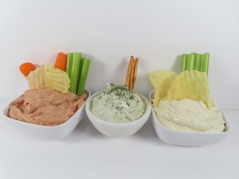 Gourmet Dip Mixes Gift Set of 4 Dips, Bloody Mary Dip Mix, Wasabi Soy