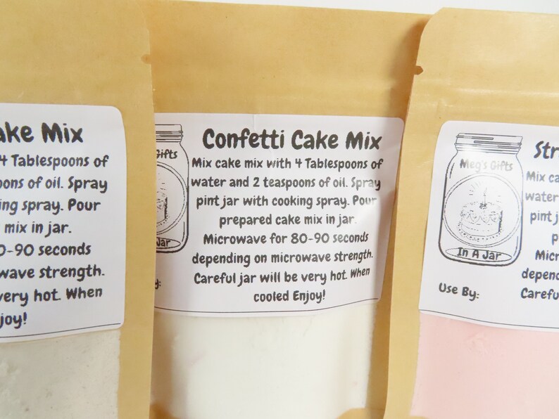 Cake Mix Gift Set Of 10 Flavors Single Serve Cake Mix In A Jar Just 