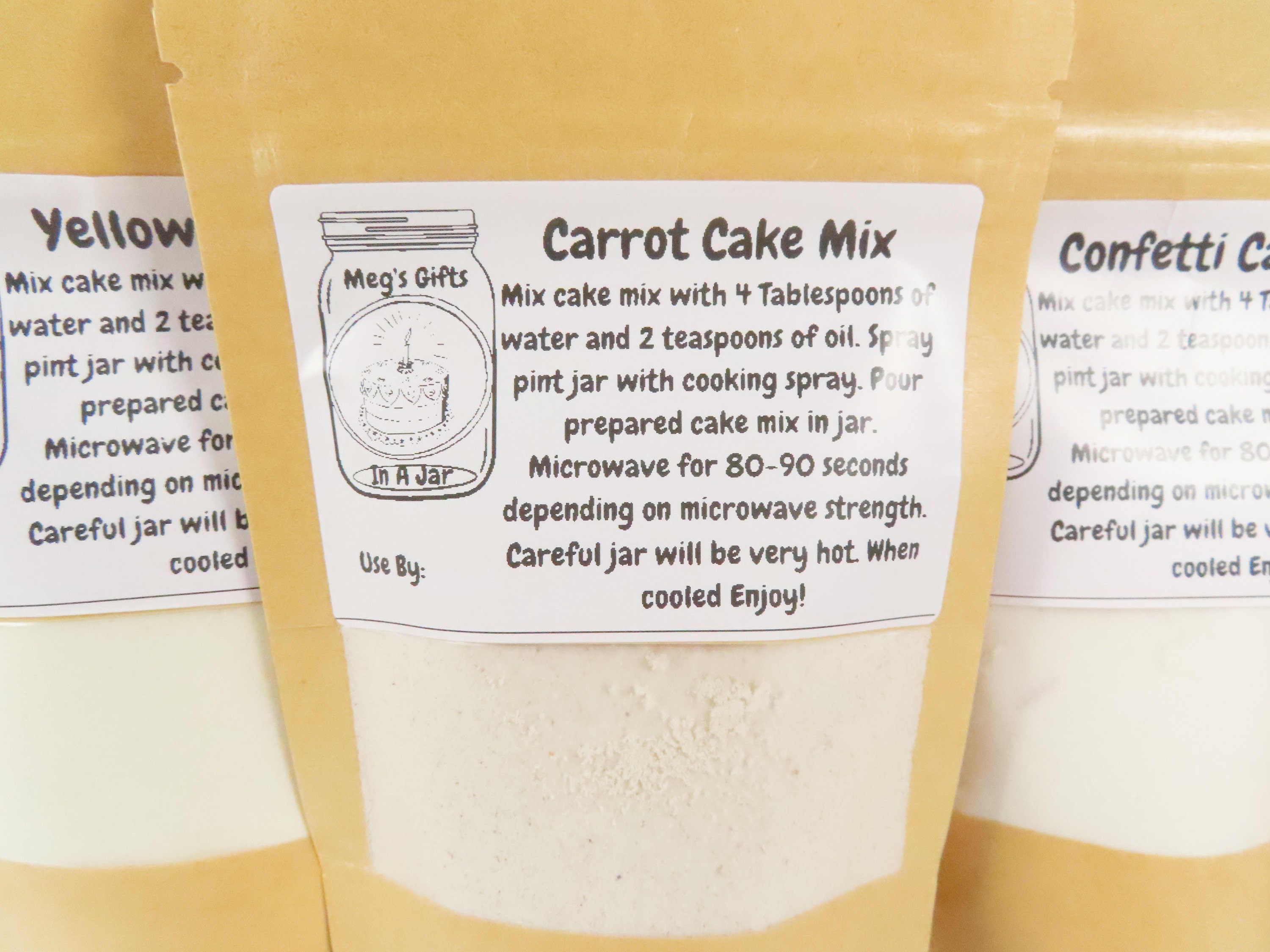 Cake Mix Gift Set of 10 Flavors, Single Serve Cake Mix in A Jar Just
