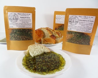 Gourmet Dipping Oil Herbs; Original, Citrus, Smoky, Spicy, Garlic or Onion Housewarming Gift For Food Lovers