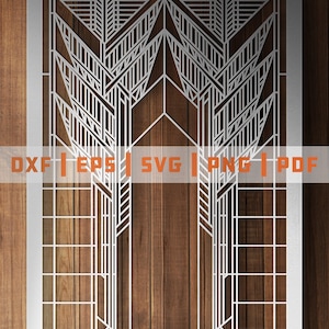Frank Lloyd Wright Dana Sumac inspired double panel-Digital file-laser cut-engrave-cricut-diy