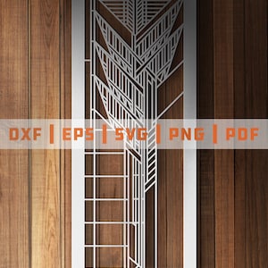 Frank Lloyd Wright Dana Sumac inspired panel Digital file-laser cut-engrave-cricut-diy