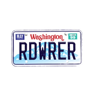 Frasier (Martin Crane ) RDWRER Road Warrior Winnebago License Plate Decal