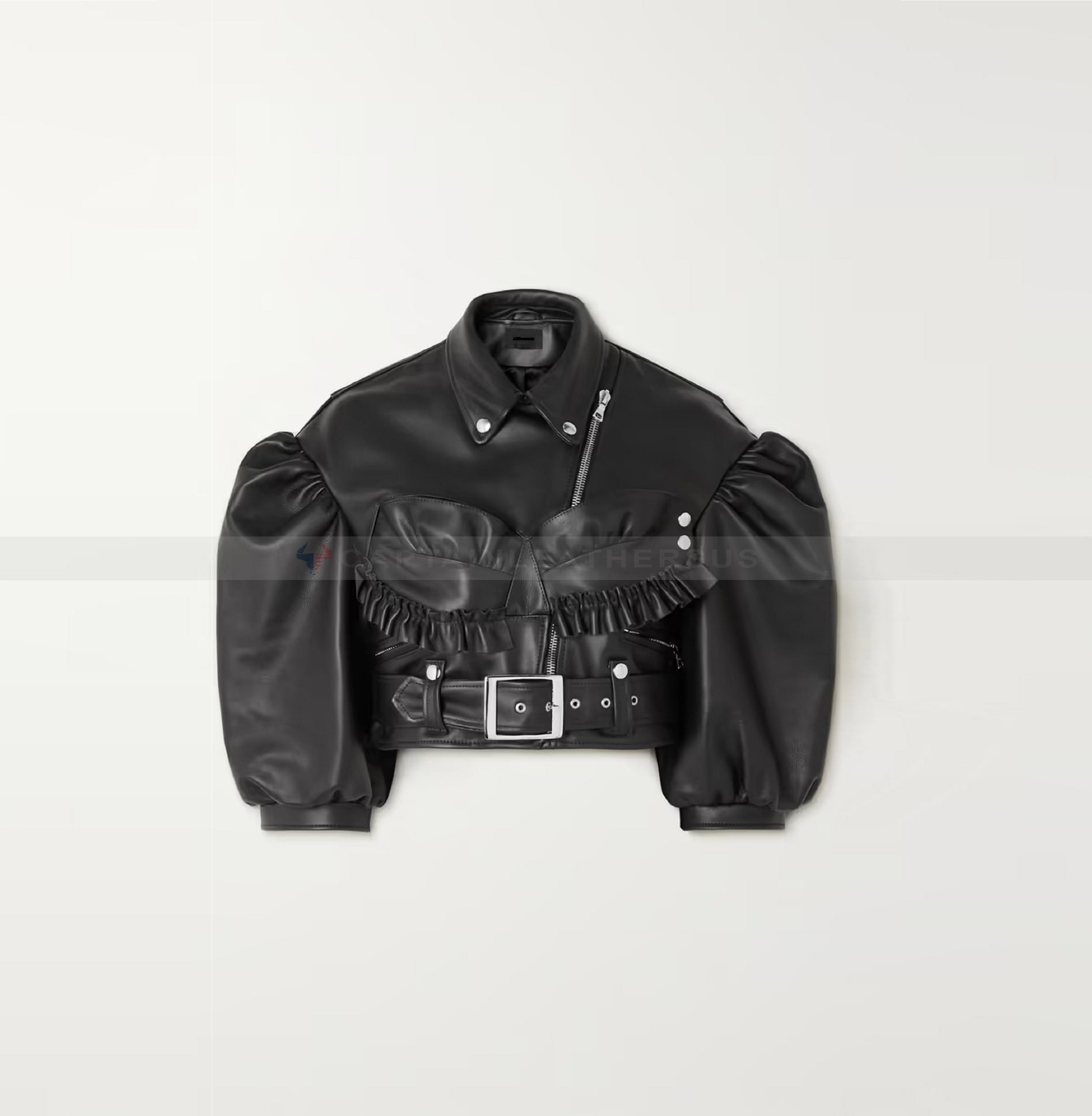 Black puff sleeve jacket (Large) munimoro.gob.pe