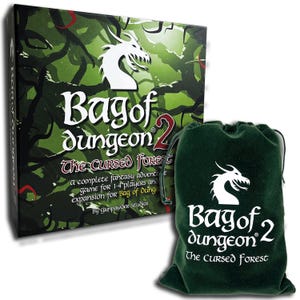 Bag of Dungeon 2: The Cursed Forest / Juego de mesa de exploración de mazmorras de fantasía para 1 a 4 jugadores / Independiente o expansión / Edad 7+