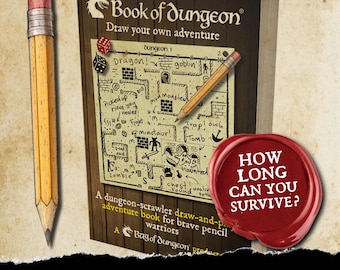 Book of Dungeon - A draw your own adventure puzzle book - 100 deadly dungeons - all you need is a pencil!