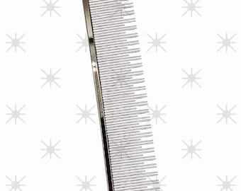 Stainless steel carding comb for cats. 17 cm x 4.5 cm