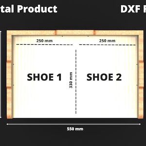 Stackable Shoe Rack, Shoe Storage, Shoe Shelf Dxf Files zdjęcie 3