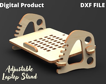 Adjustable Laptop Stand Up To 15.6 Inch - Dxf Files
