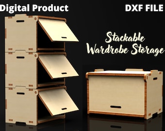 Stackable Wardrobe, Wardrobe Organizer, Wardrobe Storage - Cut Files