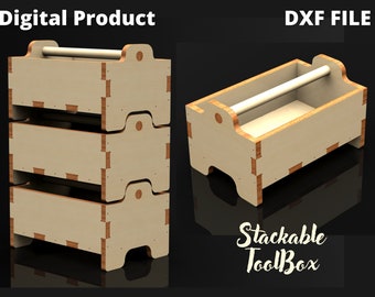 Stackable Toolbox Tool Storage Organizer - DXF File