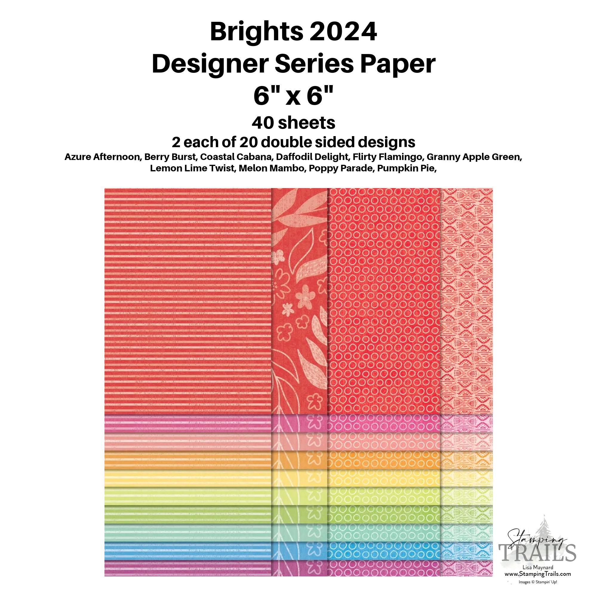 Stampin' Up! RETIRED 6" X 6" Designer Series Paper 2023-2025 - Etsy
