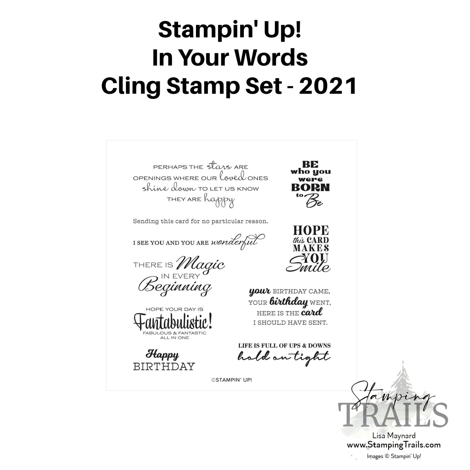 Stampin' Up RETIRED Sentiment Stamp Sets 20202022 Etsy