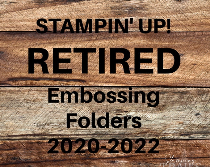 Stampin' Up RETIRED Embossing Folders 20202022 Etsy