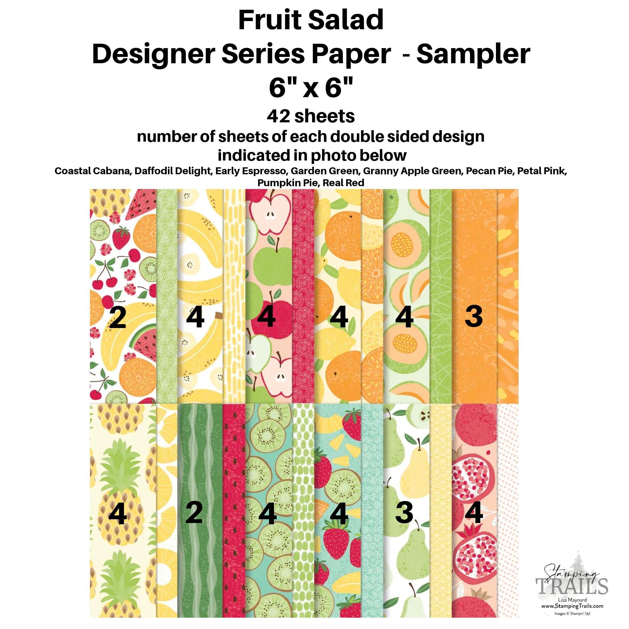 Stampin' Up! RETIRED 6" X 6" Designer Series Paper - Sampler Bundles ...