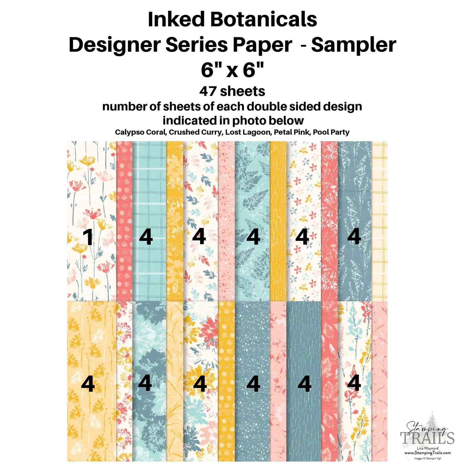 Stampin' Up! RETIRED 6" X 6" Designer Series Paper - Sampler Bundles ...