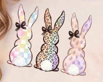 Spring Rabbit Art: Watercolor Bunny Clipart Bundle | High Resolution PNG | DIY Craft Projects
