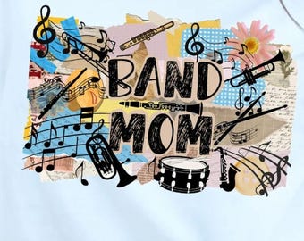 Band Mom Png, Groovy Coquette Shirt Art | Sublimation | 300Dpi | Trendy DIY Printable