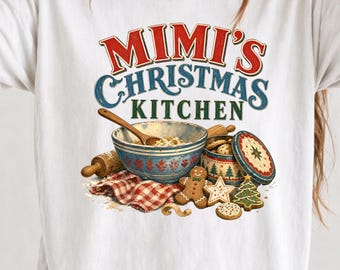 Mimis Christmas Png, Vintage Mixing Bowl - Farmhouse Gingerbread Cookie Tin | Sublimation File