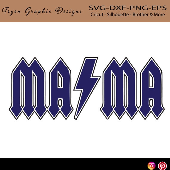 MAMA Svg-ac-dc Mama_mom Life Svg Mom Tshirt Svg Mom - Etsy