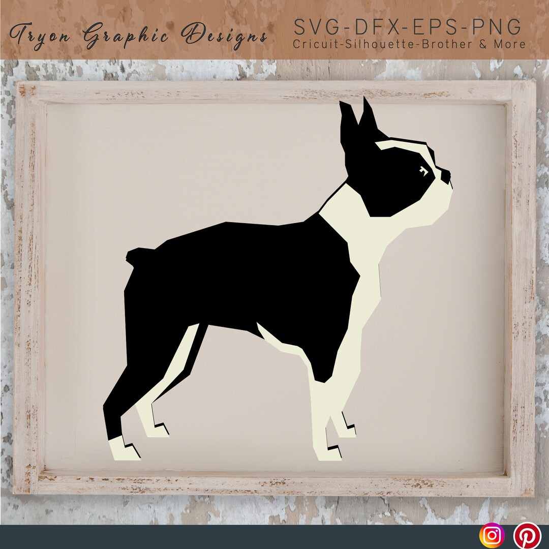Boston Terrier Svg-dog Svg-boston Svg - Etsy