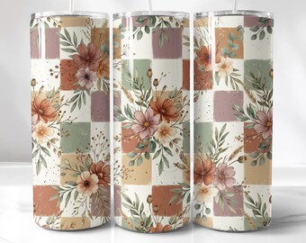 Western Floral Bull, Skull Wrap | 20Oz Sublimation File - Printable High-Resolution Boho Art
