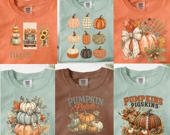 Autumn Pumpkin PNG Bundle for Fall Crafts and Decor