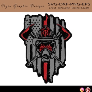 Bandiera rossa dei vigili del fuoco in formato SVG - Bandiera della linea rossa in formato SVG - Primo soccorritore, Indietro il blu in formato SVG - Bandiera americana in formato SVG - Cricut, silhouette, cameo, DXF, EPS, PNG in formato SVG