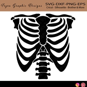 Skelett Brustkorb-Halloween-Sensenmann-Svg-Röntgen-Geist-Halloween-Kostüm-Herbst-Ernte-Cricut-Silhouette-Cameo-ScanNCut-Bruder