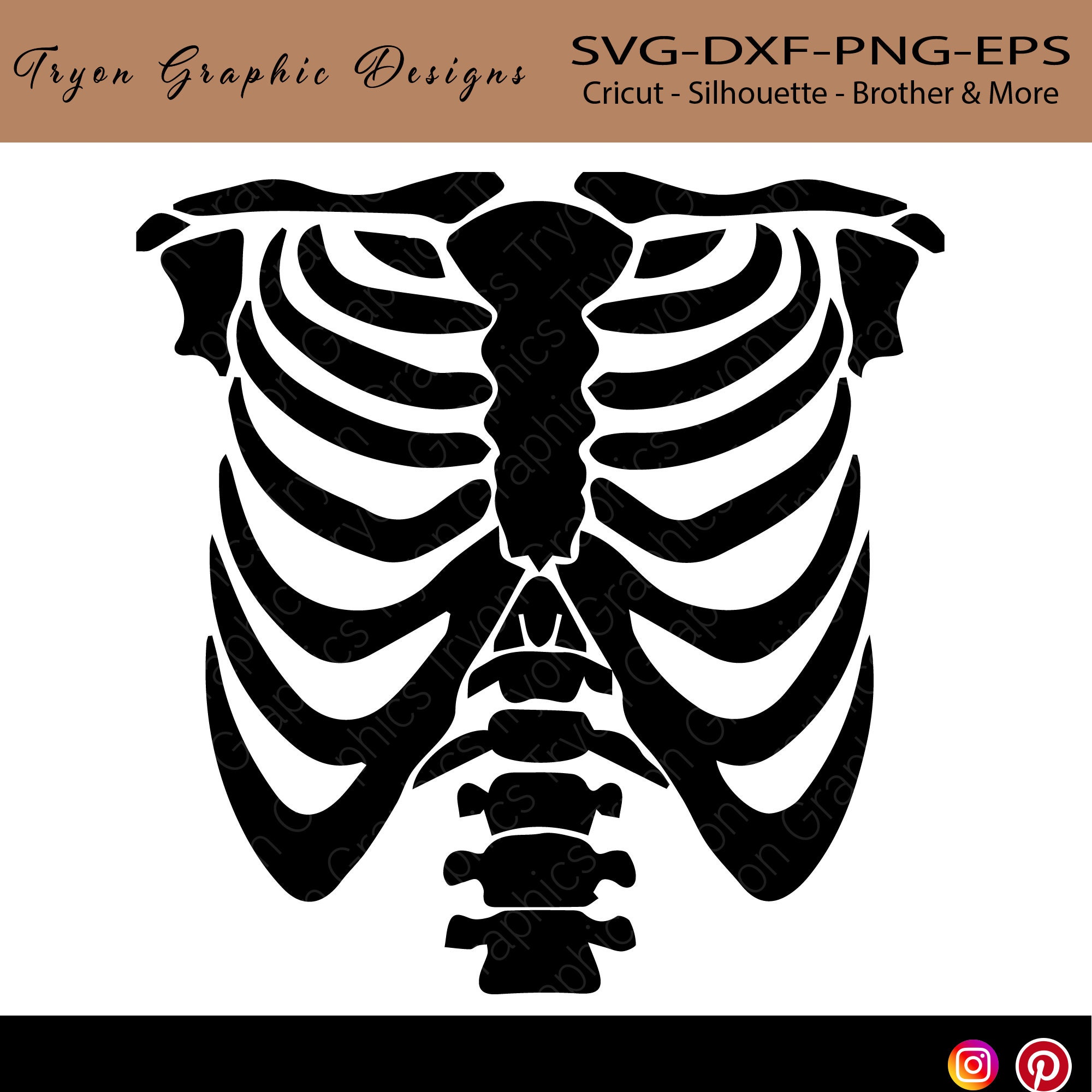Skeleton Ribcage-halloween-grim Reaper Svgx-ray-ghost-halloween Costume ...
