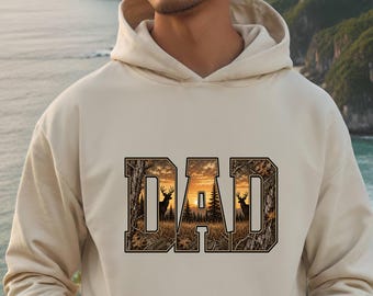 Hunting Dad PNG – Deer Scene Sublimation Design