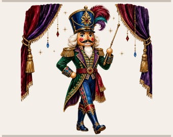 Jeweled Nutcracker - Ornate Christmas Theater PNG | Sublimation File | Transparent Background