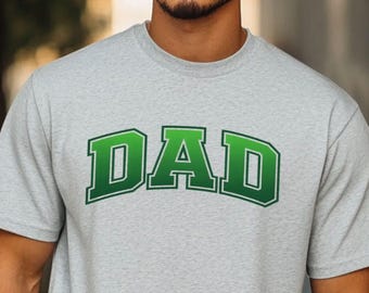 Varsity Dad Shirt Design: Minimalist Bold Letter Sublimation Art