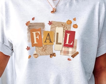 Fall PNG - Retro Scrapbook Autumn Shirt Design
