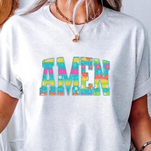 Ontwerp christelijk bloemenamen namaakgebreid shirt: sublimatie, png-download