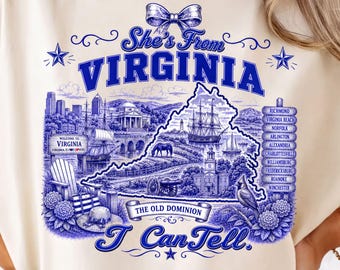 Virginia Shirt Png, Old Dominion Cardinal Emblem | Sublimation File | Horse Country, State Pride