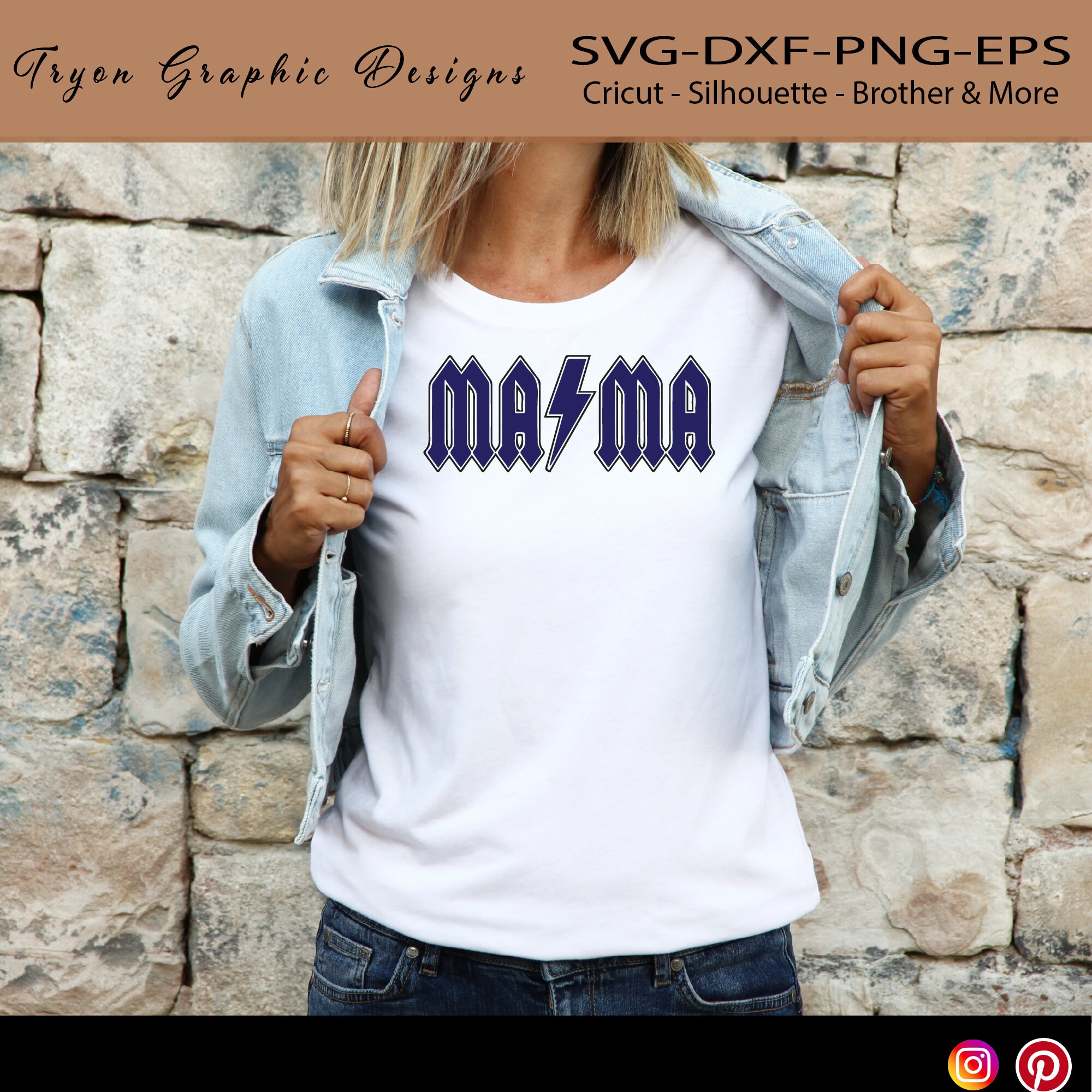 MAMA Svg-ac-dc Mama_mom Life Svg Mom Tshirt Svg Mom - Etsy