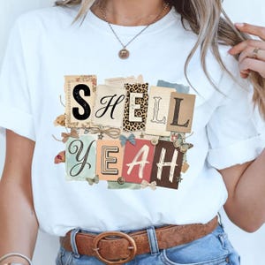Shell Yeah PNG Sublimation DTF Transfer Design Funny Beach Shirt Instant Download Digital Print